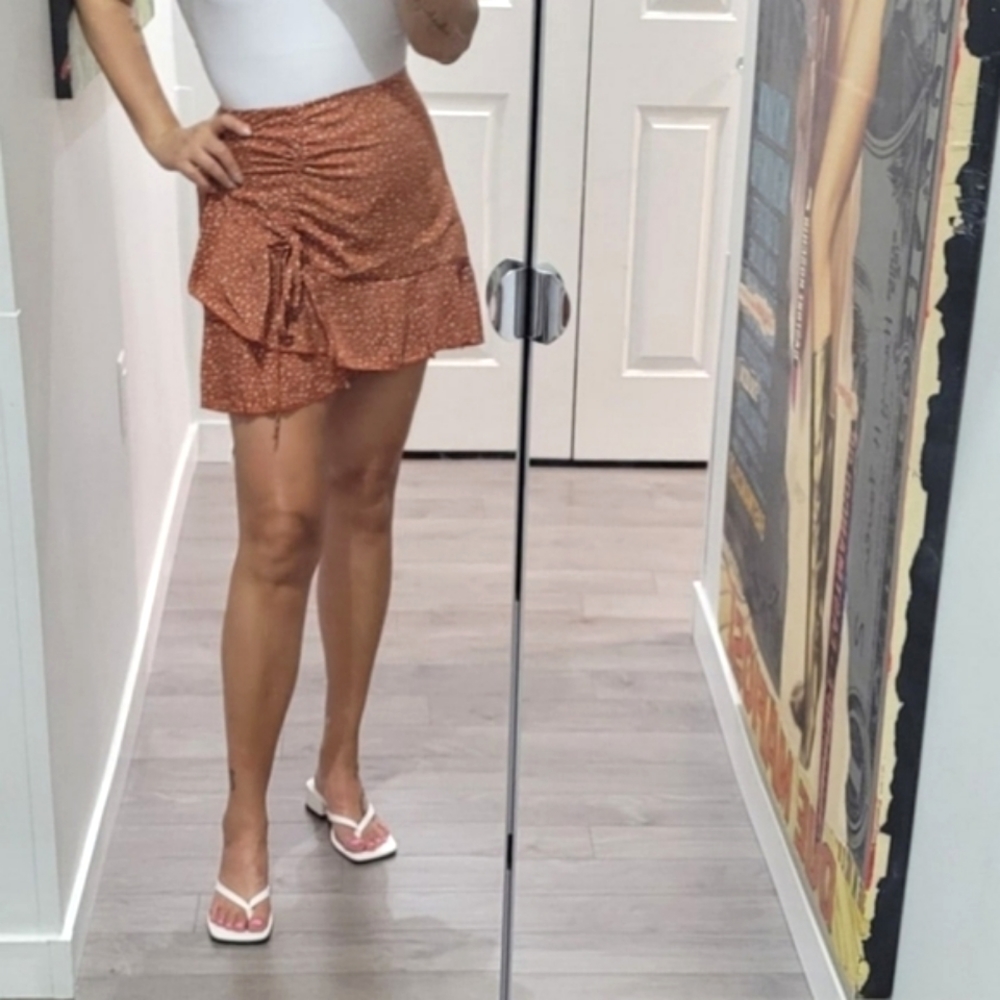 Wrap Tie Side Mini Skirt - Picture 5 of 5